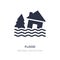 flood icon on white background. Simple element illustration from Weather concept