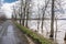 Flood - a natural phenomenon. Old country road