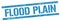 FLOOD PLAIN text on blue grungy rectangle stamp