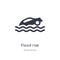 flood risk icon. isolated flood risk icon vector illustration from insurance collection. editable sing symbol can be use for web