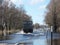 Flood on road in Lithuania