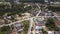 Flood situation at Hulu Langat district that causes damage of the infrastructure and housing area. Selective focus, contains dust