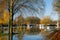 Flood in UK, river Thames in Reading