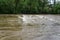 Flood Waters Covering Bridge