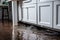 Flooded apartment due to a leak from a burst pipe or after a flood