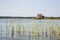 Flooded Church. The ruins of the church of St. Elijah in the village of Tsybli, Ukraine