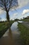 A flooded country lane in Brittany