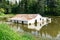 Flooded farm building