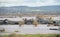 Flooded farm buildings