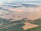 Flooded farm lands near Siem Reap, Cambodia. Aerial view.