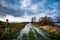 Flooded fenland access track