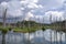 Flooded forest of the Nam Theun 2 reservoir on the Nakai Plateau in Laos