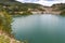 Flooded former mine near Skrabske. Slovakia