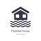 flooded house icon. isolated flooded house icon vector illustration from insurance collection. editable sing symbol can be use for