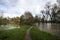 Flooded land and trees