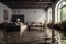 flooded living room house interior. Home insurance concept. Generative ai