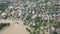 Flooded neighborhood street. Flooding leaves city, underwater, entire community