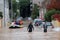 Flooded residential areas In Marina di Carrara and rescue