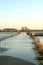 Flooded road in the Netherlands