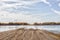 Flooded rural gravel road