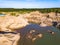 Flooded sand pit near Sychevo of Moscow region. Russia