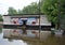 Flooded shop.The river Ob, which emerged from the shores, flooded the outskirts of the city.