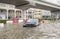 Flooded streets of Dubai after a rain