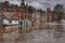 Flooded streets of York after the storm Dennis.