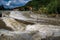 Flooded Tacen Whitewater Course in autumn season