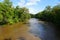 The flooded water after the storm near Brandywine River, Wilmington, Delaware, U.S