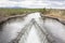 Floodgate area at huge irrigation canal, Extremadura, Spain