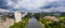 Floodgates on the Moscow canal in Moscow, Russia. Aerial view on Moscow canal