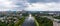 Floodgates on the Moscow canal in Moscow, Russia. Aerial view on Moscow canal