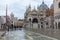 Flooding, Acqua Alta, on St. MarkÂ´s Square, Venice