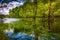 Flooding along the shore of Loch Raven Reservoir in Baltimore, M