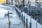 Flooding at Bewdley, major flood waters submerge pathways and threaten local residents in UK tourist town