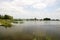 Flooding caused by broken dike at Hattem, water coming from tiver the IJssel