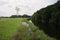 Flooding caused by broken dike at Hattem, water coming from tiver the IJssel