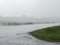 Flooding of the road in heavy rain