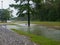 Flooding from storms near road