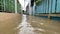 Flooding at a village in Thailand