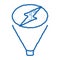 Floodlight Give Signal doodle icon hand drawn illustration