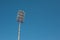 Floodlights with a metal pole for the sports arena