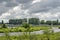 Floodplains with pedestrian bridge