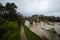 Floods in Besalu town, La Garrotxa, Girona, Spain. January 2020