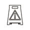 Floor caution signal line style icon
