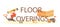 Floor coverings typographic header. Professional parquet laying,