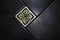 Floor. The dark floor. The dark floor is the luxurious foundation of a stylish interior. Black tile and brass insert-decor