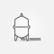 Floor Expansion Tank for Heating vector outline icon