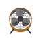 Floor fan, portable ventilator vector illustration. Air cooling equipment, wind blower. Electric household appliance